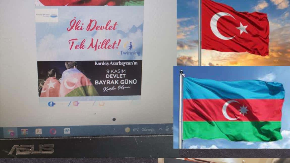 9 Kasım Azerbaycan Bayrak Günü Afiş Çalışması