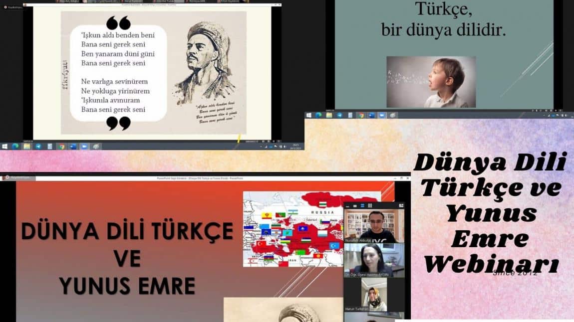Dünya Dili Türkçe ve Yunus Emre Webinarı